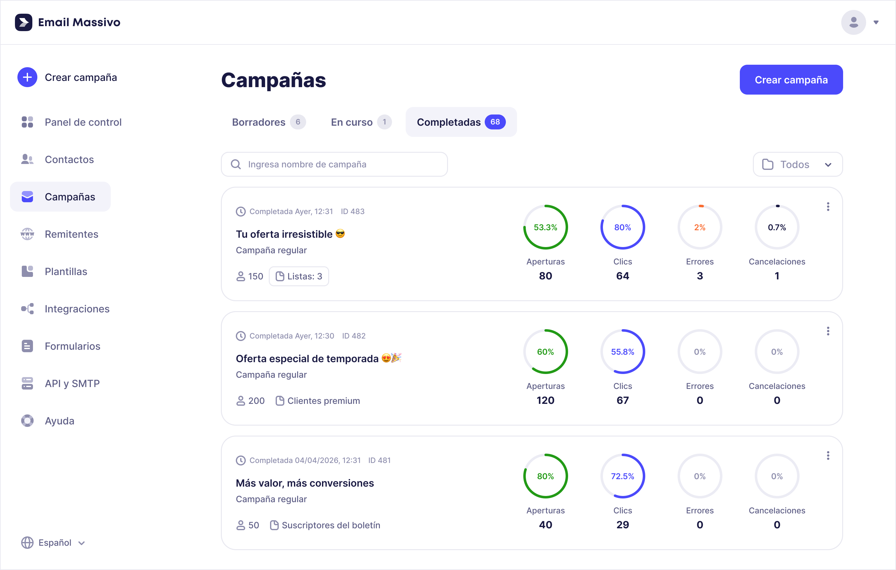 EmailMassivo Campaigns